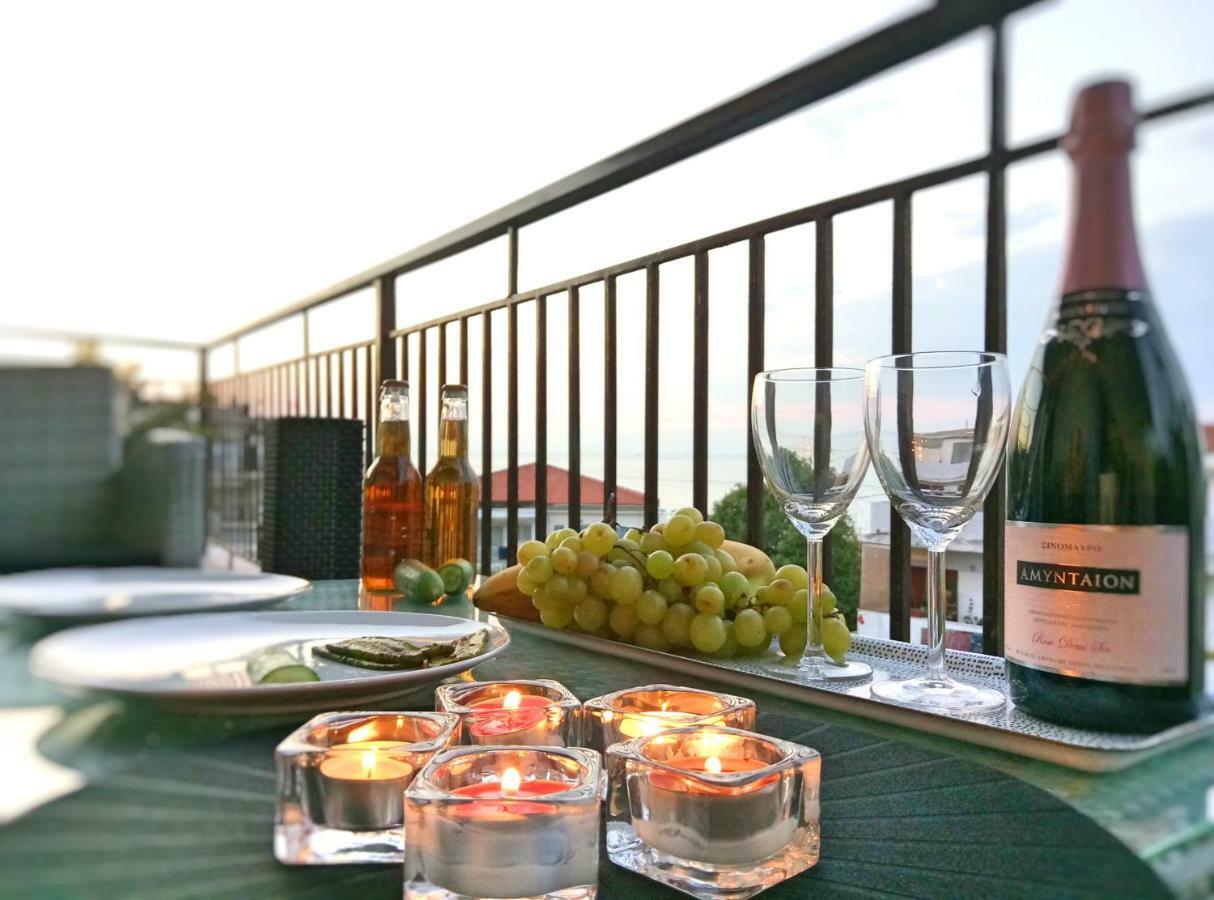 Pure Bliss Luxury Beachfront Apartment With Panoramic Sea Views, Electric Bbq, Gym Equipment And More Agía Triás Luaran gambar